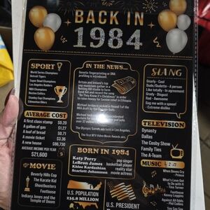 Amazon Black and Gold 1984 Party Poster
